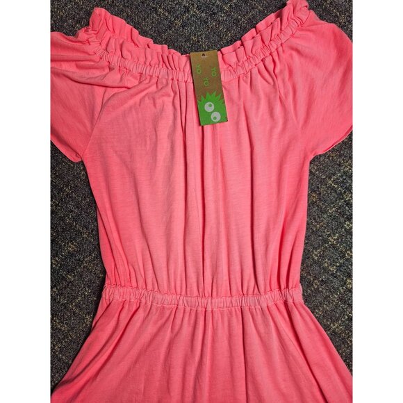 Girls Crewcuts Off-Shoulder NEW Pink Ruffle Dress Size 14 Preppy Resort Girly - Picture 3 of 6